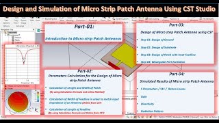 How to Design and Simulate Inset Feed Microstrip Patch Antenna using CST Studio  AWP Lab Tutorial 8 [upl. by Rorke]