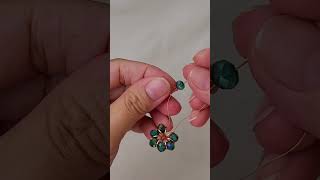 Flower Rings  earrings  Pendant  jewelry beads and copper wire  DIY [upl. by Wearing]