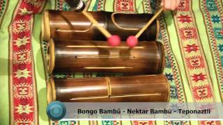 Bongo Bambú  Bamboo Percussion  Percusión  Teponaztli Nektar [upl. by Leirua]