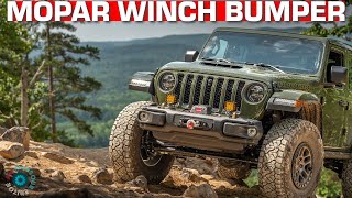 Warn VR10s and Winch Tray Install on Jeep Wrangler JL Mopar Steel Front Bumper [upl. by Hameerak]