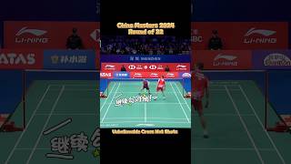 Unbelievable Cross Net Shots Viktor Axelsen vs Koki Watanabe ChinaMasters2024 bwfworldtour [upl. by Aramad233]