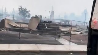 Video shows trail of destruction in Jasper after wildfire [upl. by Enyedy]