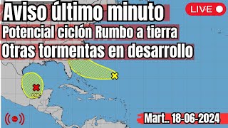 Ahora en viso P Ciclón 1 rumbo a tierra nuevas tormentas en desarrollo clima tormenta envivo [upl. by Lepper]