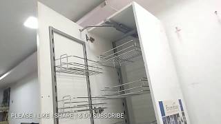 Kitchen me Pantry pull out basket kaise banaye  Pantry basket fitting  Pantry units [upl. by Theo]