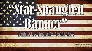 Star Spangled Banner Karaoke with Piano by Peter Campbell Lower Key Gflat  Great for Elementary [upl. by Arianne]