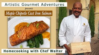 How to Cook Maple Glazed Cast Iron Salmon [upl. by Olympia]