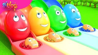 Surprise Eggs Kids Song  Colorful Eggs  BluLoo Nursery Rhymes amp Kids Songs [upl. by Ileane]