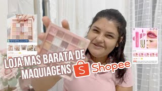 LOJA MAS BARATA DE MAQUIAGENS DA SHOPEE 🧡🧡 [upl. by Ettenoitna546]