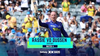 Betway SA20  Rassie vd Dussen Century  Match 4 JSK v MICT [upl. by Renruojos256]