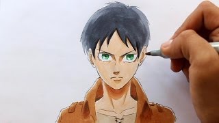 Wie zeichnet man Eren Jaeger Shingeki no Kyojin zeichen Tutorial [upl. by Jael249]