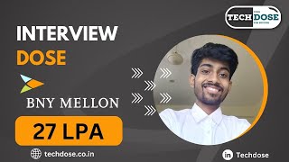 BNY Mellon interview experience  Interview Dose [upl. by Ecyak847]