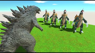 Godzilla 2014 Vs Gigan 197x  Animal Revolt Battle Simulator [upl. by Arraet15]