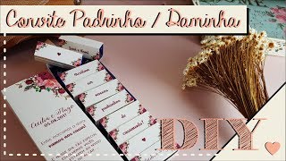 Como fazer Convite para Padrinhos de Casamento DIY  Faça você mesmo  Tutoriais casamento [upl. by Iglesias761]