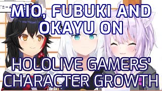 hololive Mio Okayu and Fubuki Reflect on Gamers Personal Growth Over The Years [upl. by Notrub]