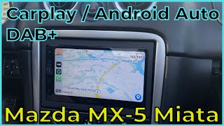 Nog een radio inbouwen Pioneer Carplay Android Auto DAB radio in Mazda MX5 Miata [upl. by Simson]