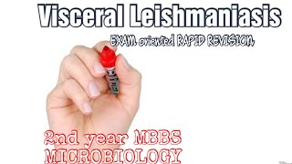 VISCERAL Leishmaniasis  BLOOD stream and CVS  Microbiology 2nd year MBBS rapid revision [upl. by Trenton358]