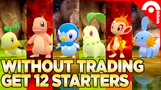 How to Get All 12 Starter Pokemon WITHOUT TRADING in Brilliant Diamond amp Shining Pearl [upl. by Fugere]