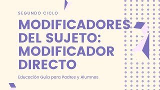 Modificador Directo  ¿Cómo reconocerlos [upl. by Dor]