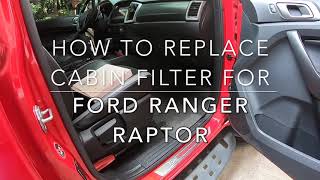 How To Replace Ford Ranger Raptor Cabin Air Filter [upl. by Ayek448]