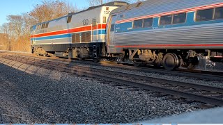 Amtrak and CT Rail at Newington junction with phase 2 heritage [upl. by Enirolf]