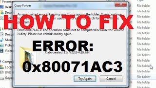 Error 0x80071AC3  How to Fix It [upl. by Delfine]