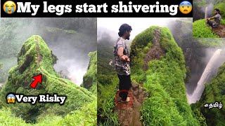 😭My Legs start shivering it’s very very risky😱 Episode  04 ⚠️dangerous way  Kumbhe water falls [upl. by Sharpe]