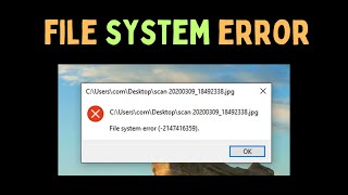 How to Fix File System Error on Windows 11 [upl. by Neeloc]