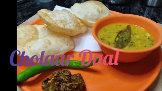 Cholaar Daal  Bengali cuisine  Cholaar daal recipe [upl. by Asnerek249]