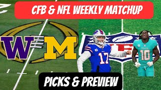 CampBSports Weekly Matchup NFL Week 18 and CFB Championship Picks amp Preview [upl. by Acireed]