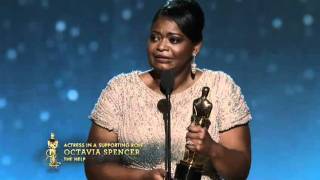 Octavia Spencer Wins Best Supporting Actress 84th Oscars 2012 [upl. by Pollyanna131]