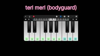 Teri meri from bodyguard  piano theme  thanks for 3k visws  shorts piano viral [upl. by Zima331]