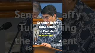 senador Raffy Tulfo calling the President to concerned about the DENTAL HEALTH of the Filipino [upl. by Nunci]