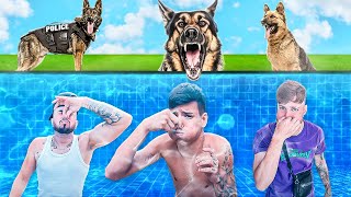 ESCONDE ESCONDE COM MEUS AMIGOS COM UM CÃO FAREJADOR [upl. by Suixela216]