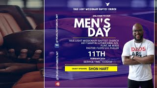 True Light Missionary Baptist Church Mens Day Service Speaker Shon Hart [upl. by Greenlee]