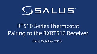 RT510 Series Thermostat  Pairing To The Receiver Post October 2018 [upl. by Hilel]