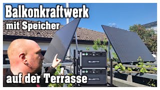 Balkonkraftwerk mit Speicher von BLUETTI  Solaranlage auf der Terrasse [upl. by Maryann]