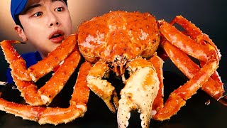 SUB인생 첫킹크랩인데 살수율 절망💦 4KG 킹크랩 먹방 🦀GIANT KING CRAB 4KG SEAFOOD MUKBANG EATING SHOW [upl. by Nair244]