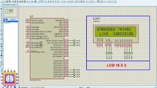 PIC16F877A 16x2 LCD4BIT  Proteus Simulation [upl. by Sej807]