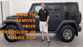 HOW TO REMOVE YOUR JEEP WRANGLER JK HARD TOP REMOVAL STEP BY STEP TAKE OFF YOUR TOP ON YOUR WRANGLER [upl. by Toffey]