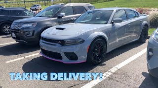 TAKING DELIVERY OF MY NEW 2021 DODGE CHARGER WIDE BODY SCATPACK AT AGE 20 [upl. by Aicnorev]