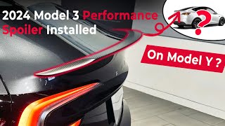 2024 Model 3 Performance Spoiler Installed on Model Y  Installation [upl. by Milone]