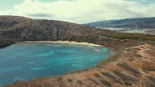 Lanai Lookout Hanauma Bay Oahu Hawaii Drone Flight [upl. by Luci]