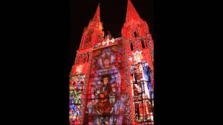 法國沙特爾大教堂燈光秀 Light show of Cathédrale NotreDame de Chartres Chartres Cathedral [upl. by Watkin756]