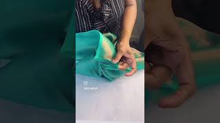 Easy saree pleating method🥻sareedresspleatingfoldingtrendingsongtrendingvideo💜🥻❤ [upl. by Asilam]