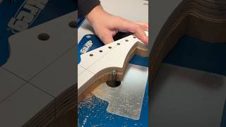 Routing a Guitar Neck customguitar handcrafted guitarbuilding custom handmade guitar wood [upl. by Nylaf]