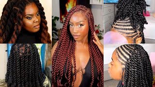 💙💙💙New amp Latest Natural Twist Hairstyles For Black Women 2024  Latest Hairstyleshairstyles braids [upl. by Andromada]