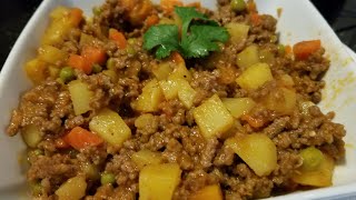 Carne molida con verduras picadillo de res [upl. by Noell]