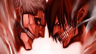 Eren vs Reiner all fights aot [upl. by Eanrahs398]