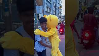 Funny teddy with clg girls and boys 😅 teddyboy funny trending comedy viral [upl. by Joice]