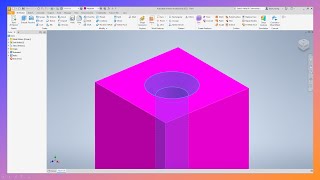 How to Automatically Countersink and Counterbore Holes  Autodesk Inventor [upl. by Eckel490]